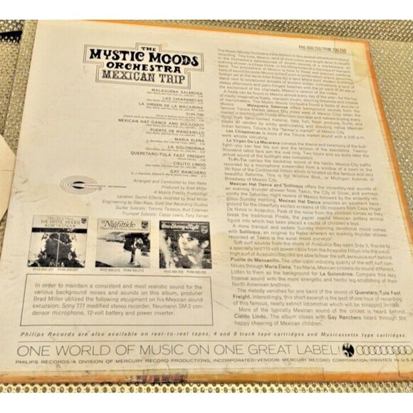 MYSTIC MOODS ORCHESTRA LP - Mexican Trip Vinyl Record LP Vintage Music - Picture 12 of 12